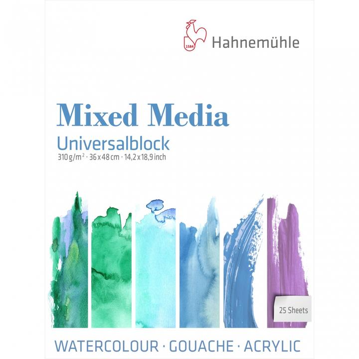 Actual product image Hahnemühle Universal pad 25 sheets Mixed Media 34x48 cm 310 g (36 x 48 cm, Hardcover)