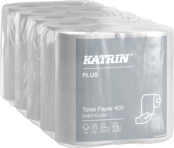 Multi Toiletpapir Katrin Plus Easy Flush 2-lag 50m hvid,5 pk x 4 stk/krt
