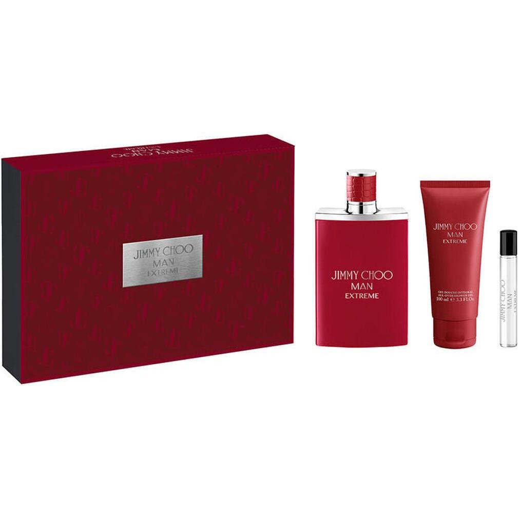 Jimmy Choo, Set regalo bellezza, Man Extreme Eau De Parfum 100ml Eau De Parfum 75ml Shower Gel 100ml (Set di profumi)