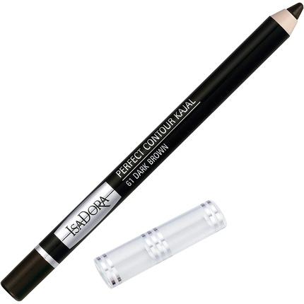 Isadora Perfect Contour Kajal Brown Eyeliner Pencil Soft Intense Hypoallergenic Long Lasting Eye Liner 61 Da (61 Dunkelbraun)