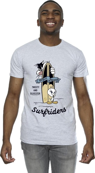 Immagine prodotto Looney Tunes Tweety And Sylvester Perfect Waves Maglietta Uomo (L)