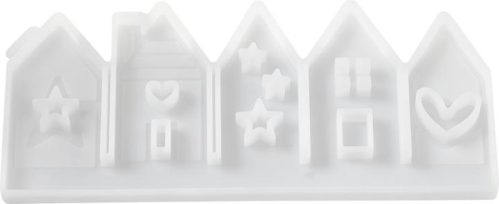 Hobby Fun Silikon-Giessform "Häuserreihe", 5-fach