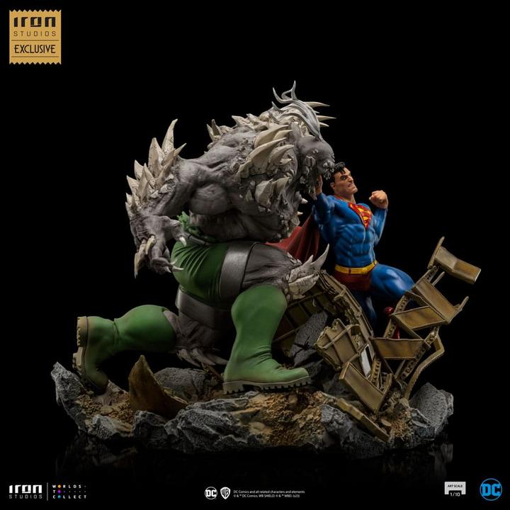 Actual product image Iron Studios DC Comics BDS Art Scale Statue 1/10 Superman vs Doomsday heo EU Exclusive 30 cm