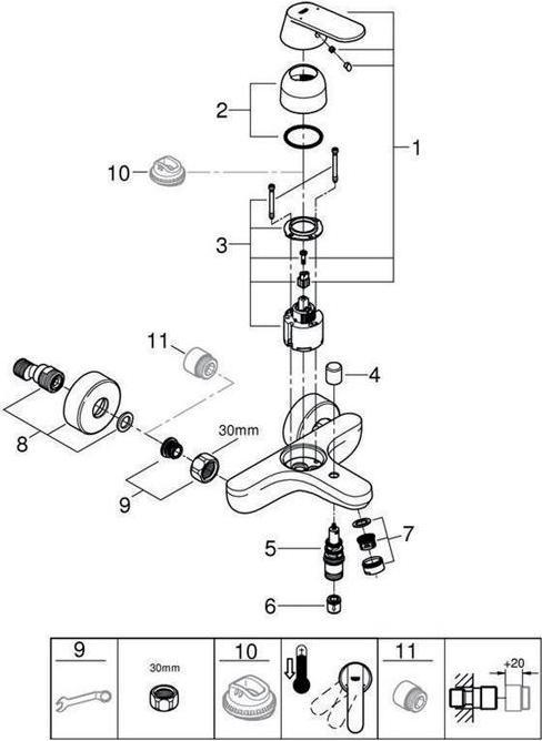 Actual product image Grohe Eurosmart Cosmopolitan 32831