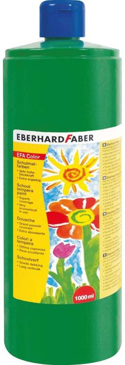 EberhardFaber Temperafarben Efacolor, 1000 ml, Permanentgrün (Dunkelgrün, 1000 ml)