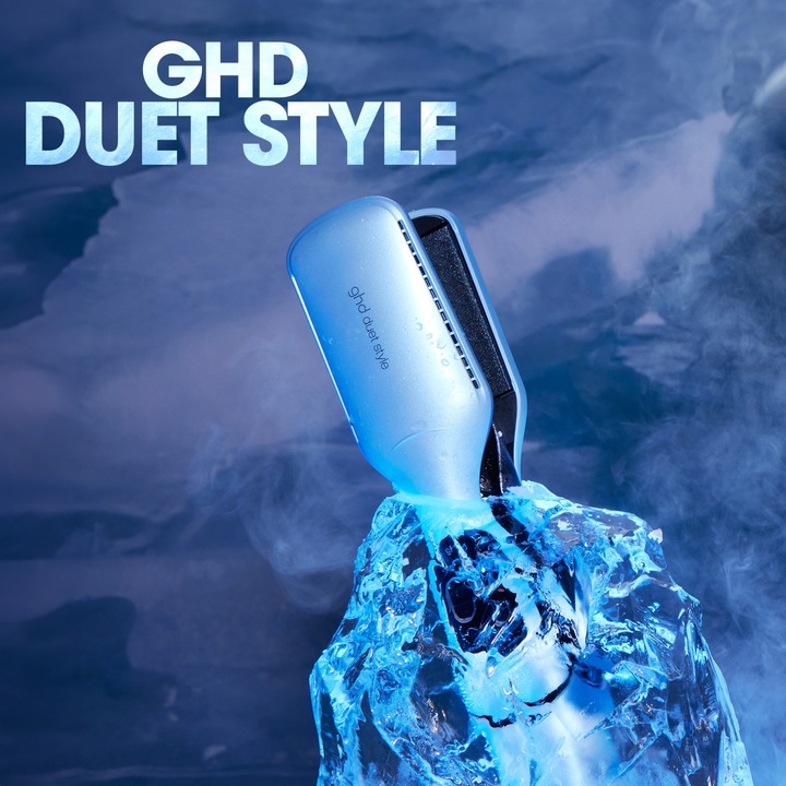 Image du produit ghd Collection Iced Luxe - Duet Style Édition limitée - Styler 2 en 1 à air chaud en bleu ciel (Fer plat)