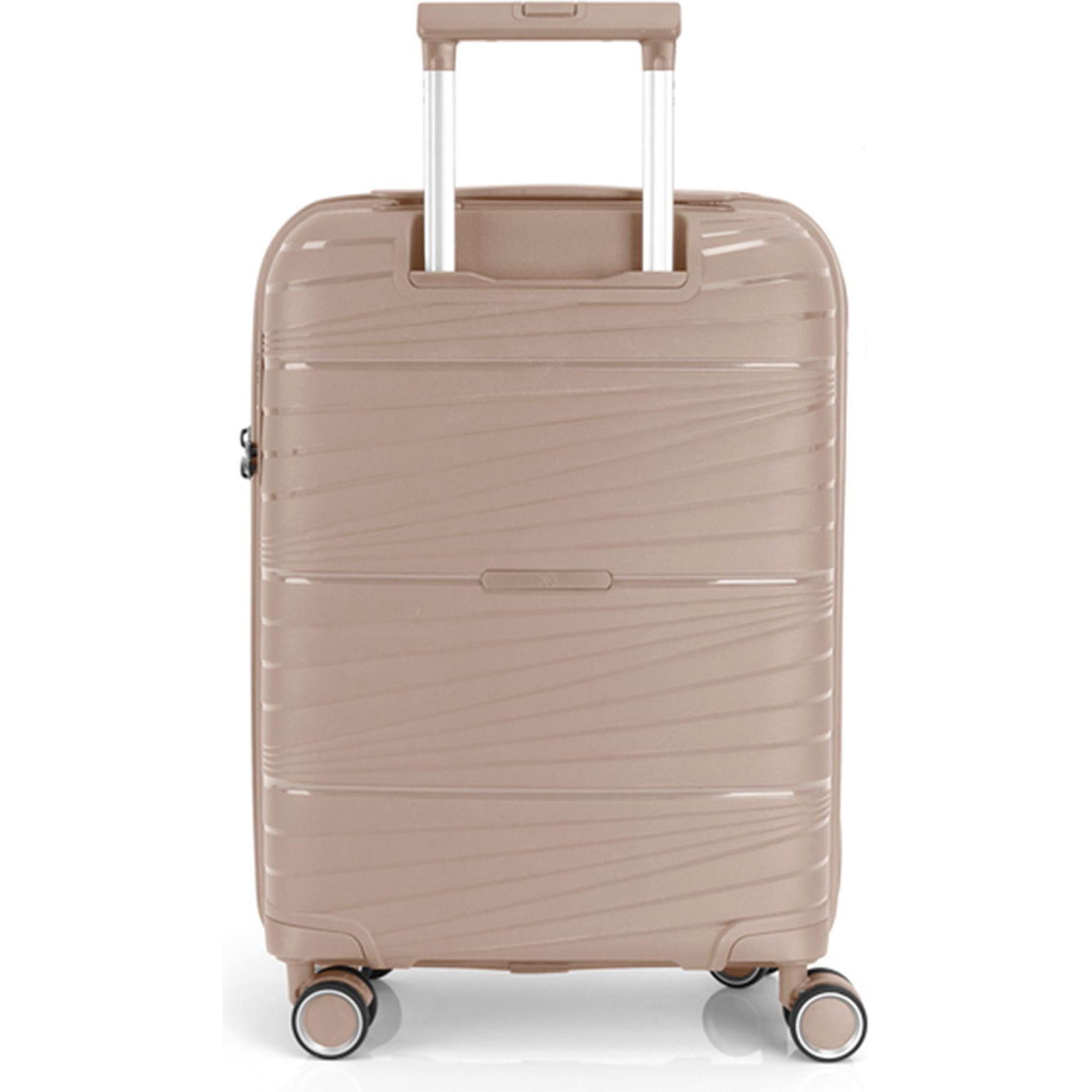 Gabol, Koffer, Kiba 4 Rollen Kofferset 3-teilig mit Dehnfalte, Beige, (224 l, XL (ab 115l))