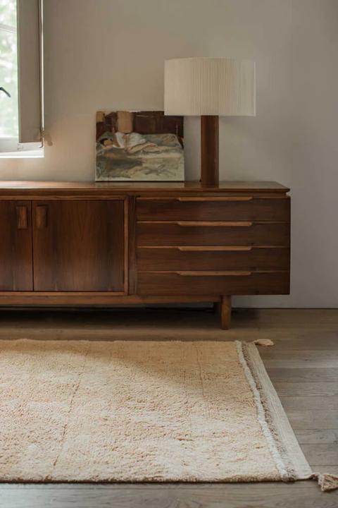 Produktbild Lorena Canals Teppich Bloom Gold (130 x 90 cm)