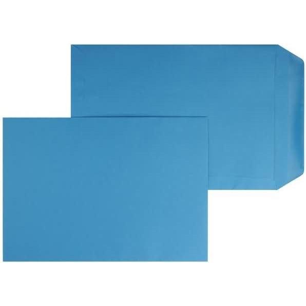 Blanke, Versandtasche + Luftpolstertasche, Versandtaschen 220x312mm 120g/qm gummiert VE=100 Stück azurblau (100 x)