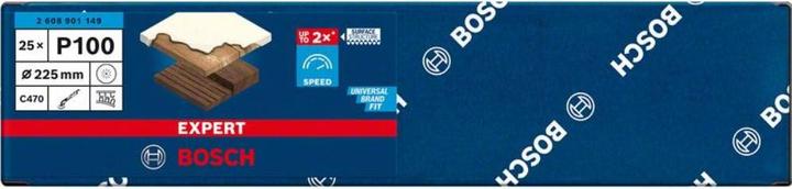 Actual product image Bosch Professional Zubehör Expert C470 Sandpaper with 19 holes for drywall sander, 225 mm, G 100, 25 pcs. (100)