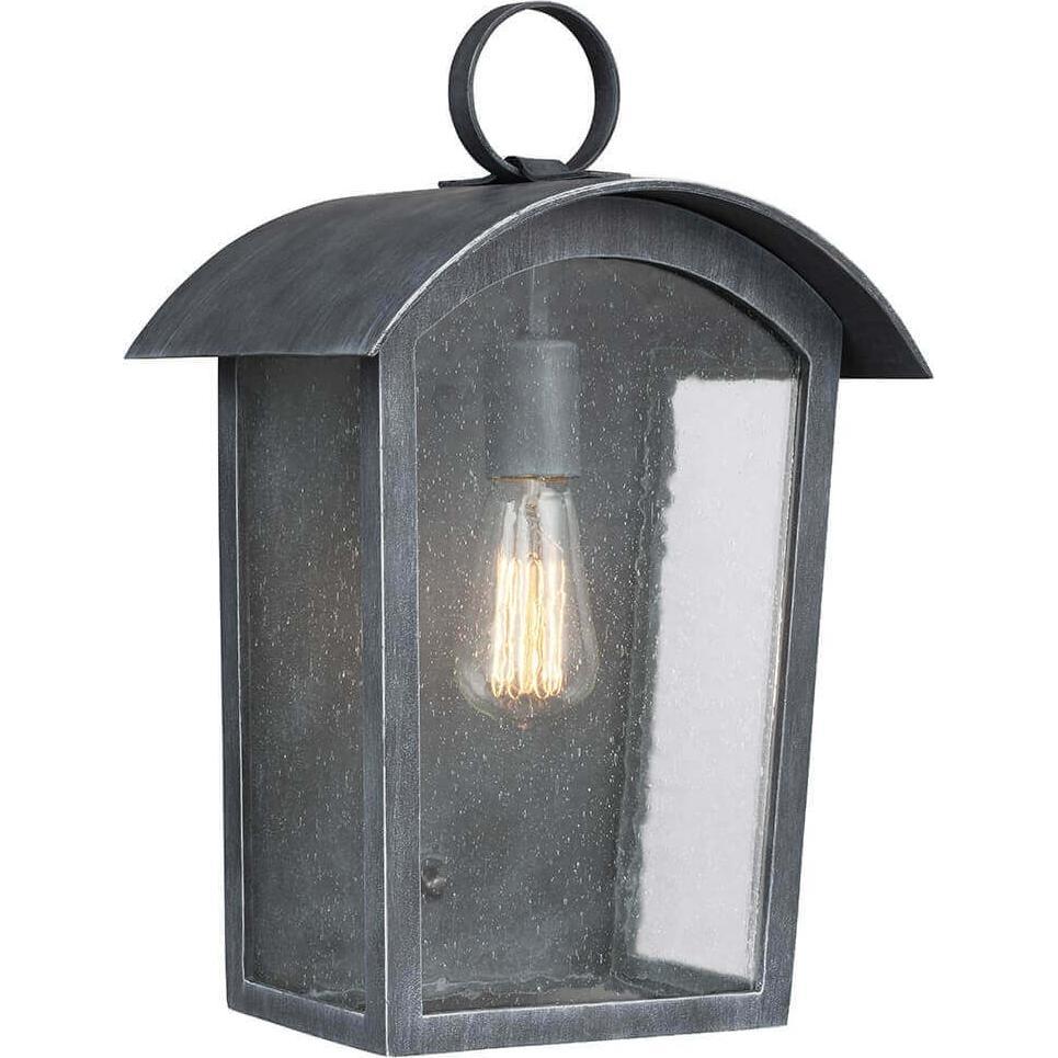 Elstead Lighting, Wandleuchte + Deckenleuchte, Hodges Aussen-Wandleuchte E27 41cm Esche Schwarz IP44 Anti-Meerwasser (E2...