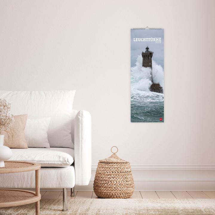 Produktbild Jean Guichard: Leuchttürme Vertical Kalender 2026 (24,5 x 69 cm)