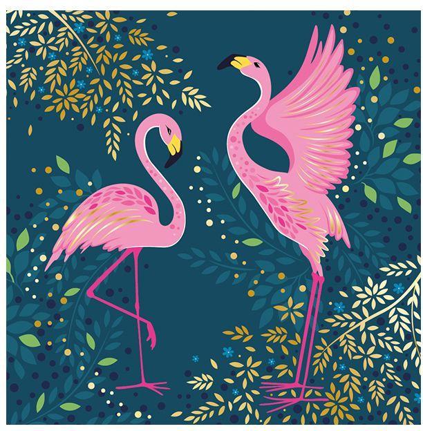 Card Group Exotic Flamingos