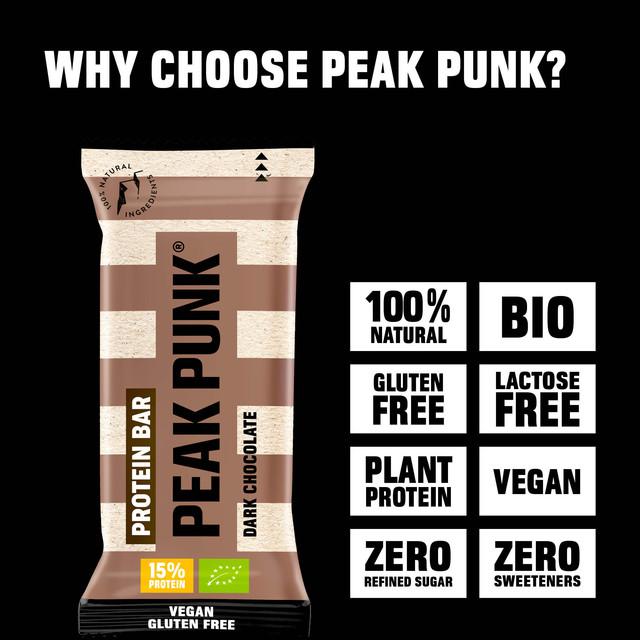 Produktbild Peak Punk Bio Protein Bar (Dark Chocolate, 12 Stk., 55 g)