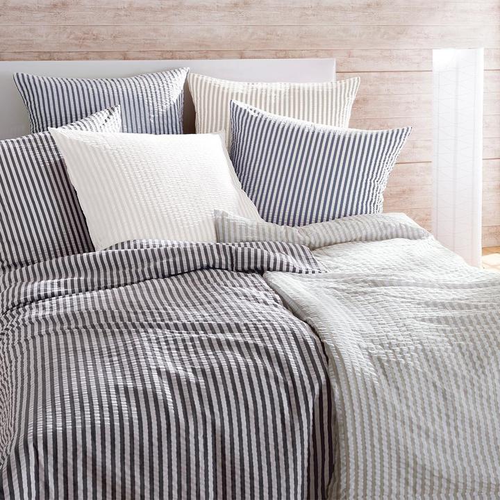 Produktbild Fleuresse gewebte Seersucker Bettwäsche Rio 443342 (Bettwäsche Set, 135x200 cm + 80x80 cm)
