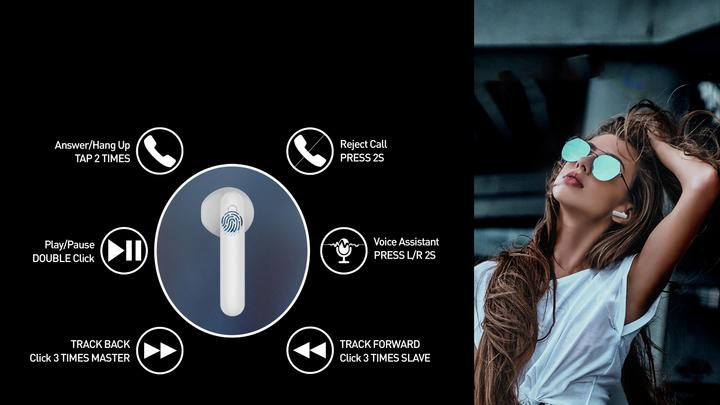 Actual product image Tellur Flip True Wireless Earphones white (2.50 h, Wireless)