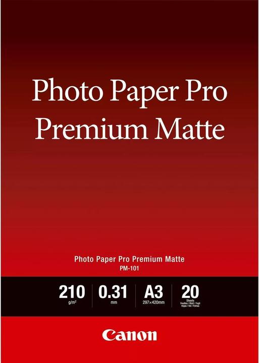 Actual product image Canon PM-101 Pro Premium Mat (210 g/m², A3, 20 x)