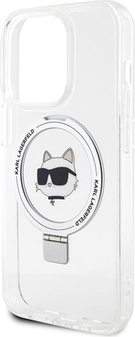 Produktbild Karl Lagerfeld KLHMP15XHMRSCHH iPhone 15 Pro Max 6.7" biały/white hardcase Ring Stand Choupette Head (Apple iPhone 15 Pro Max)
