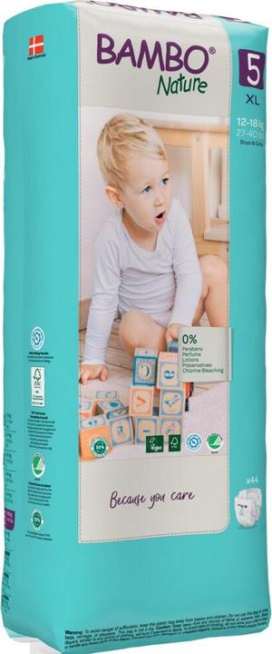 Produktbild Bambo Biowindeln Junior (Gr. 5, Tragepack, 44 Stück)