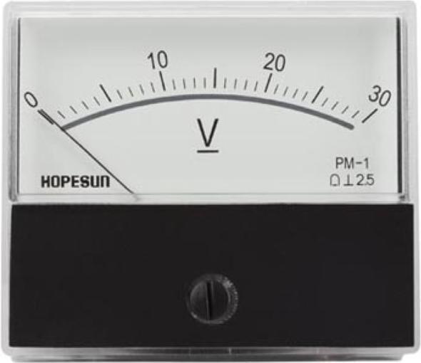 Velleman ANALOGES EINBAU-SPANNUNGSMESSGER?T 30 V DC / 70 x 60 mm