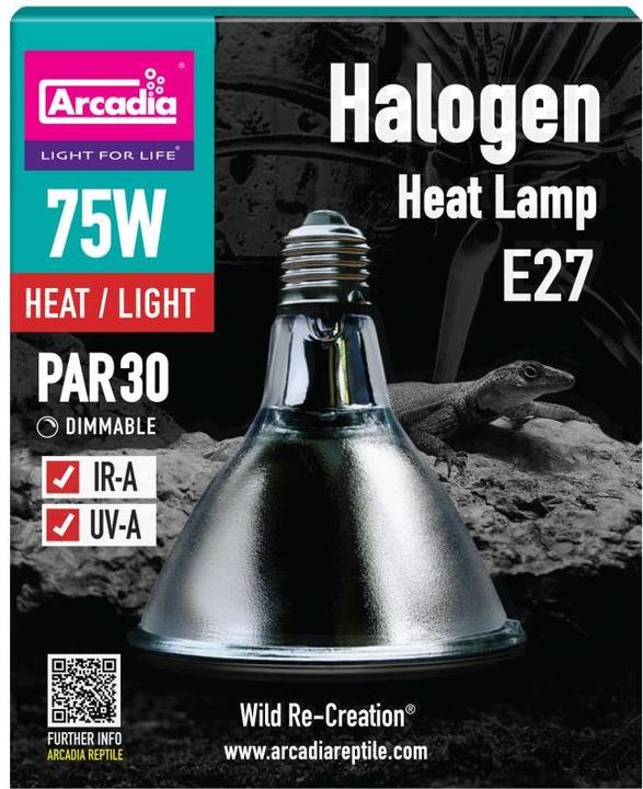 Arcadia Halogen Basking Spot 75W / E27 (UVA)