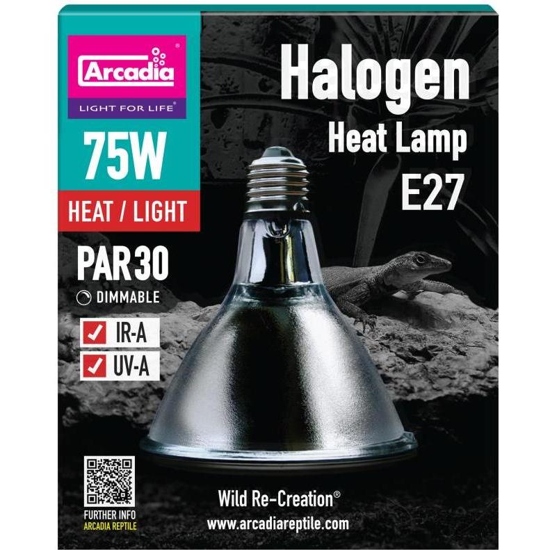 Arcadia Halogen Basking Spot 75W / E27 (UVA), Illuminazione terrario