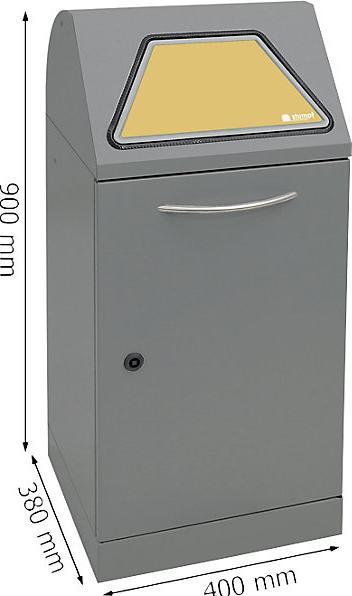 Actual product image kaiserkraft System recyclable waste collectors, manually operated flap (60 l)