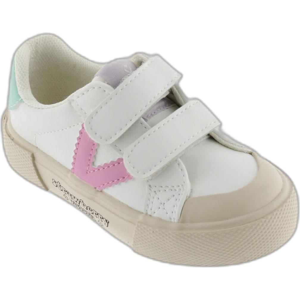 Thumbnail - Victoria, Sneaker, Babysneaker im Lederlook, Rosa, (24)