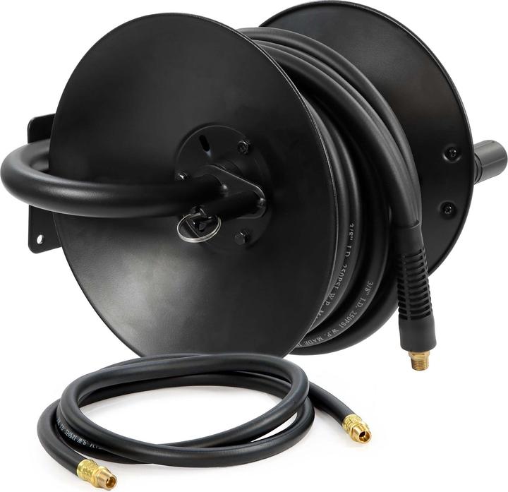 Actual product image Wiltec Compressed air hose reel 15m compressed air hose reel 20bar reel