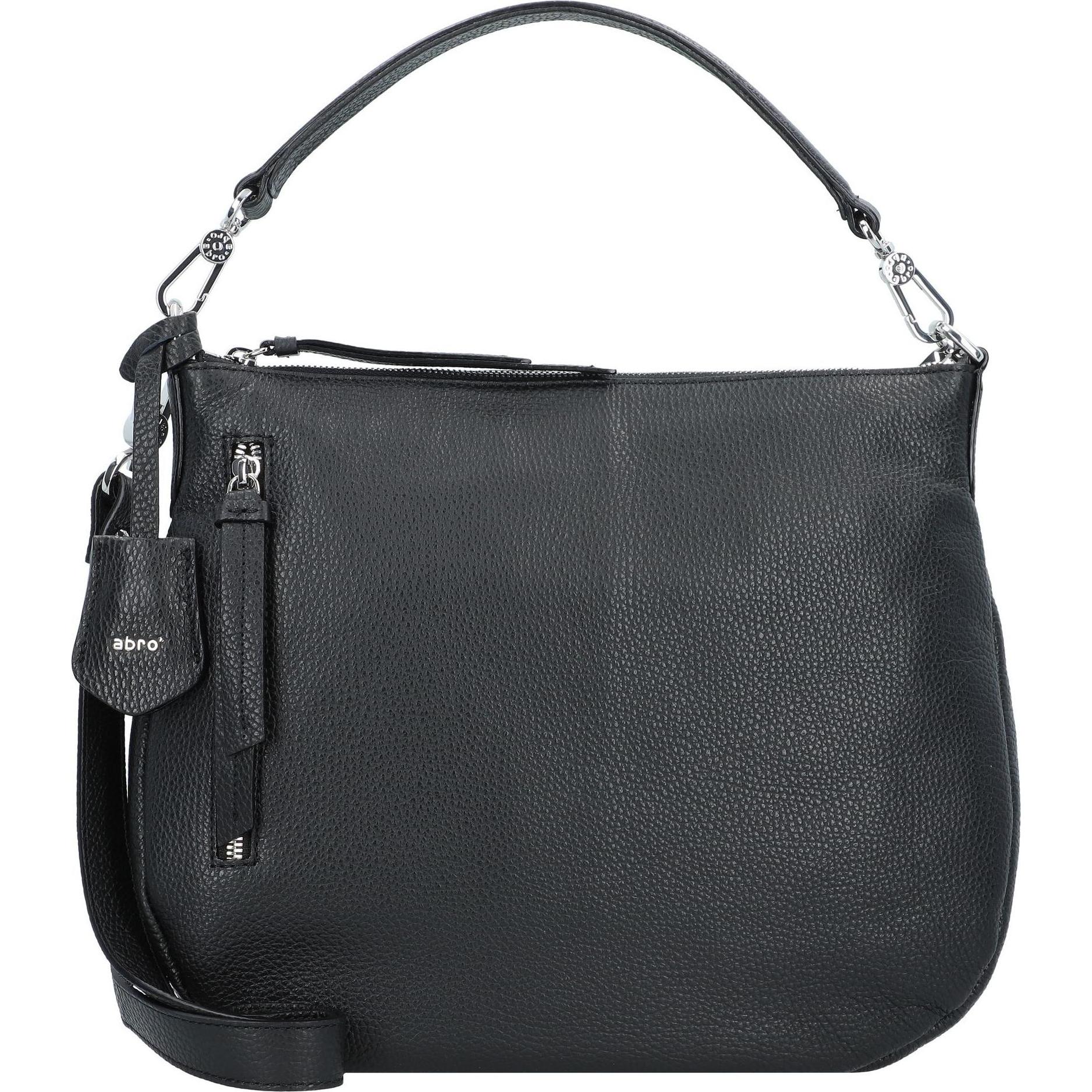 Abro, Handtasche, Adria Handtasche Leder 34 cm, Schwarz