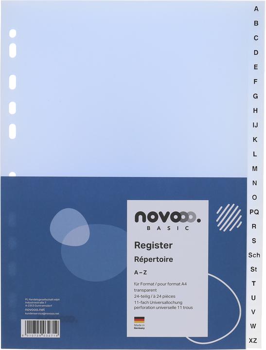 Actual product image Novooo Register PP transparent A4