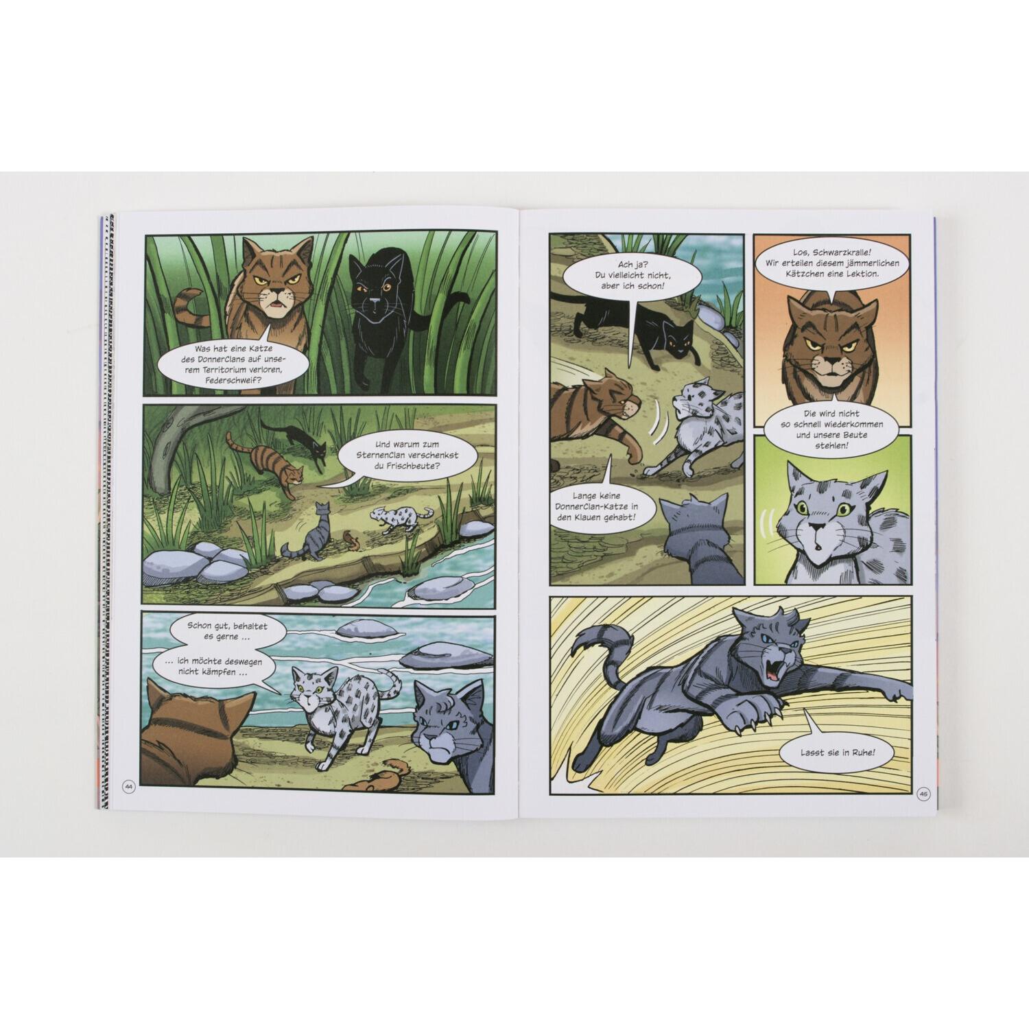Thumbnail - Warrior Cats - Schatten über dem FlussClan, Kinderbücher von James Barry, Erin Hunter, Dan Jolley