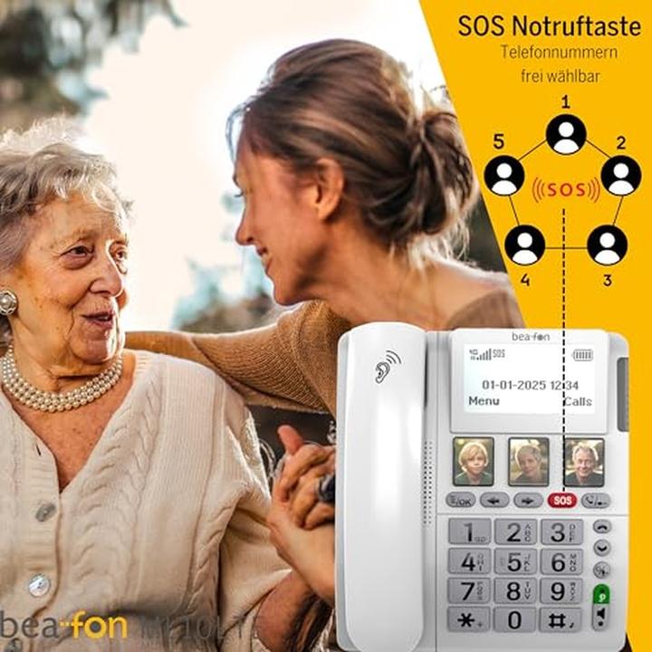 Immagine prodotto Bea-Fon Telefono fisso ML10 LTE 4G con funzione SOS/trasmettitore di chiamate di emergenza