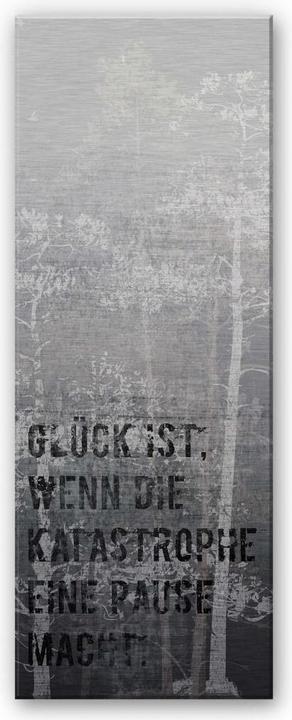 Produktbild Trenddeko Glück ist, wenn die Katastrophe eine Pause macht - Panorama (40 x 100 cm)