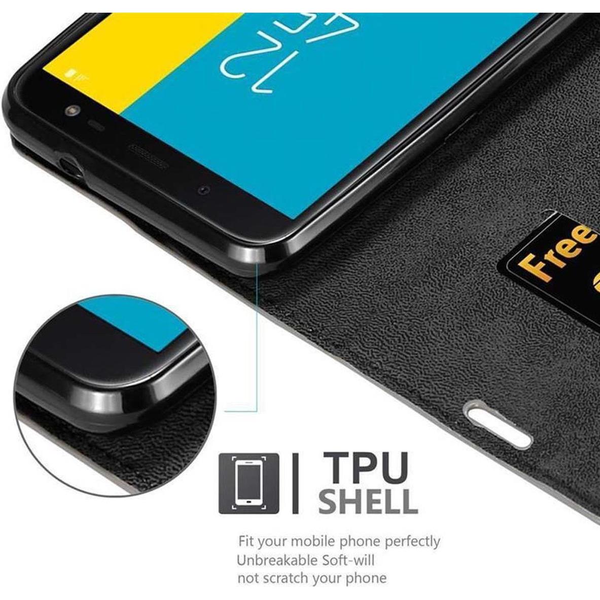 Thumbnail - Cadorabo Book Invisible Magnet Cover (Samsung Galaxy J6 (2018)), Smartphone Hülle, Braun