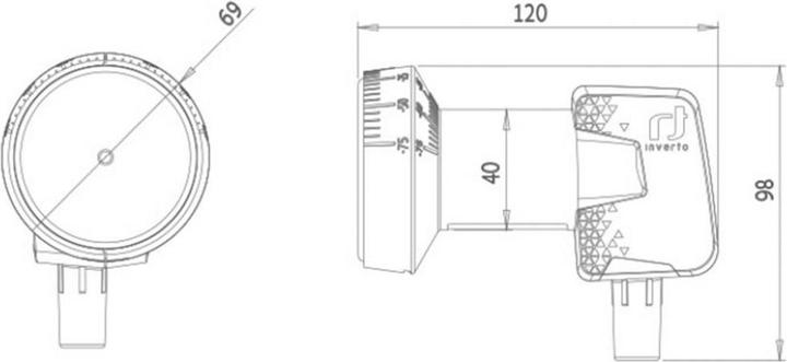 Immagine prodotto inverto Home Pro Single (Singolo LNB, 40mm)
