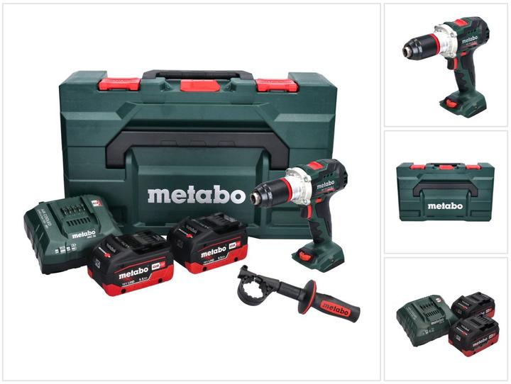 Metabo BS 18 LTX BL I Perceuse-visseuse sans fil 18 V 130 Nm ( 602358660 ) + 2x batterie 5,5 Ah + chargeur + me