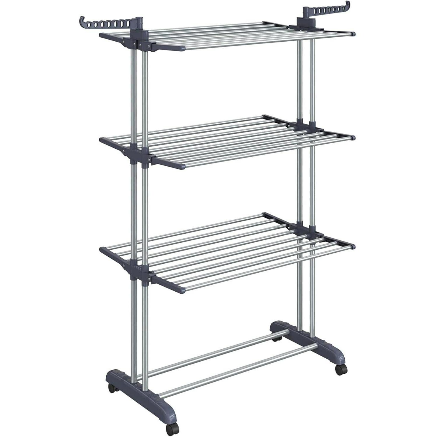 Songmics Fresh, Stendibiancheria, Grigio