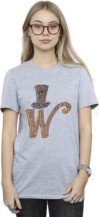 Immagine prodotto Willy Wonka & the Chocolate Factory W Logo Hat Maglietta Ampia Donna (4XL)