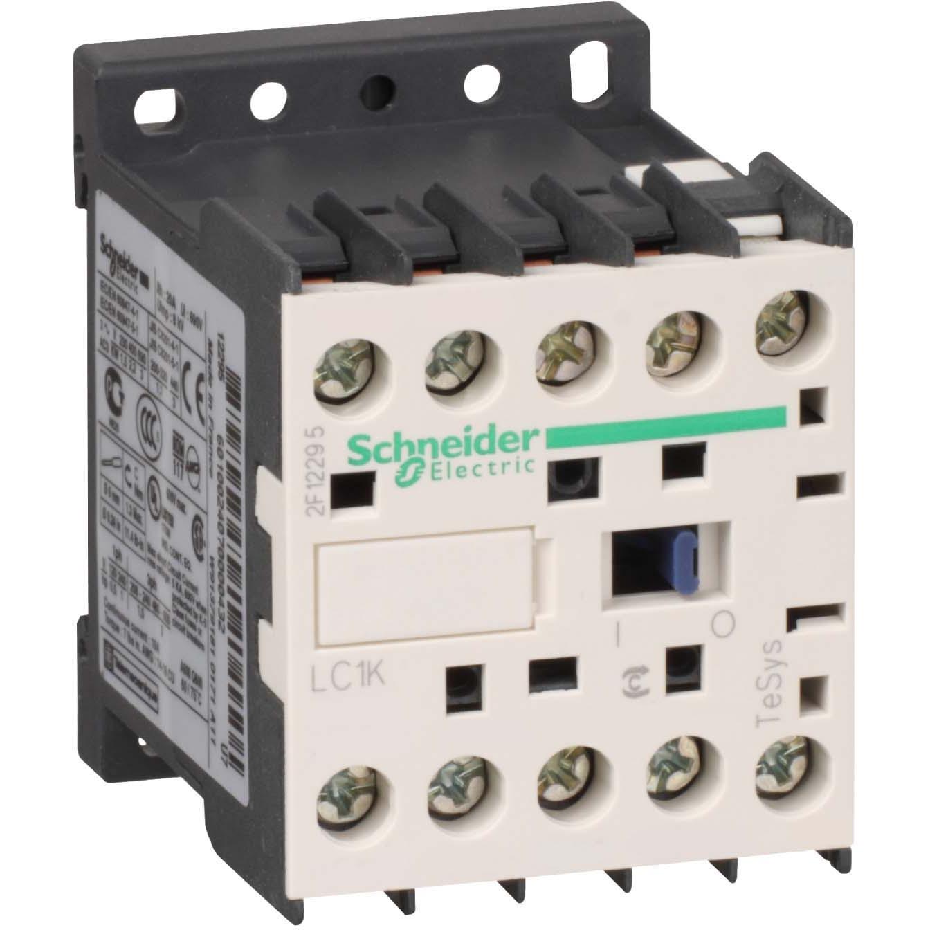 Schneider Electric Leistungsschütz, 3p+1Ö, 5,5kW/400V/AC3, LC1K1201V7, Relais