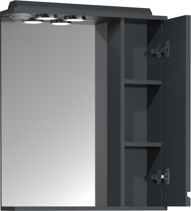 Actual product image VCM Bathroom Mirror Wall Mirror Width 60 cm Wall Mirror Mirror Cabinet Bathroom Revolving Door (60 x 14 cm)