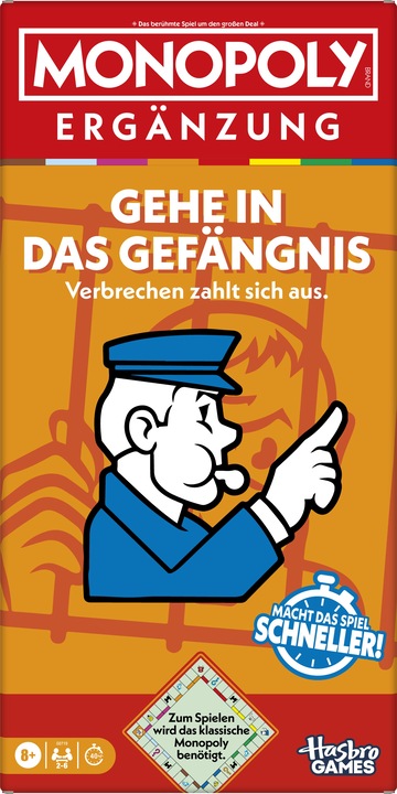 Actual product image Hasbro Gaming Monopoly Go To Jail (German)