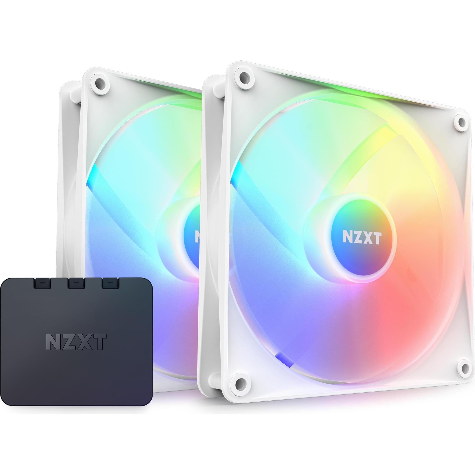NZXT F140 RGB Core Computer case Fan 14 cm White 2 pc(s) (140 mm, 2 x), PC Lüfter, Weiss