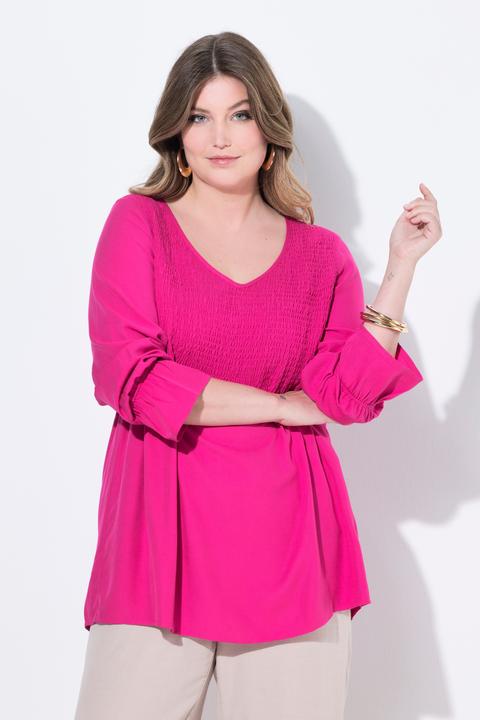 Produktbild Miamoda Bluse, A-Linie, elastisch gesmokte Büste (48)