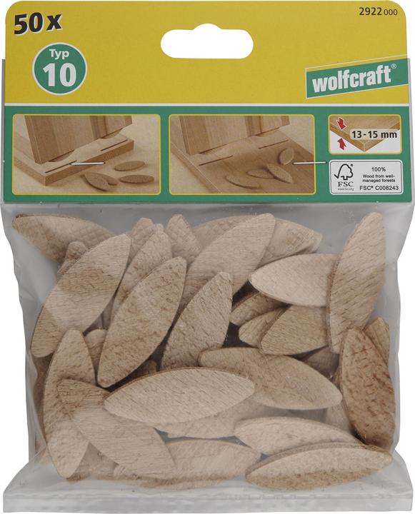 Image du produit wolfcraft Lamelles d’assemblage (50 pcs)