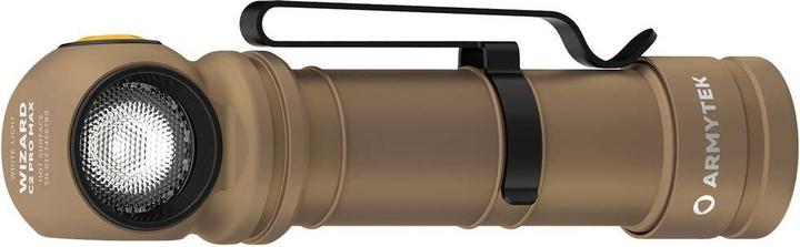 Image du produit ArmyTek Wizard C2 Pro Max Sand White LED torche avec clip ceinture, avec holster alimentée par batterie 400 (12.15 cm, 4000 lm)