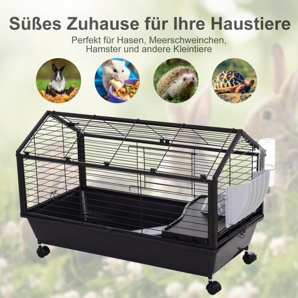 Image du produit PawHut Cage pour cochons d'Inde avec enclos extérieur