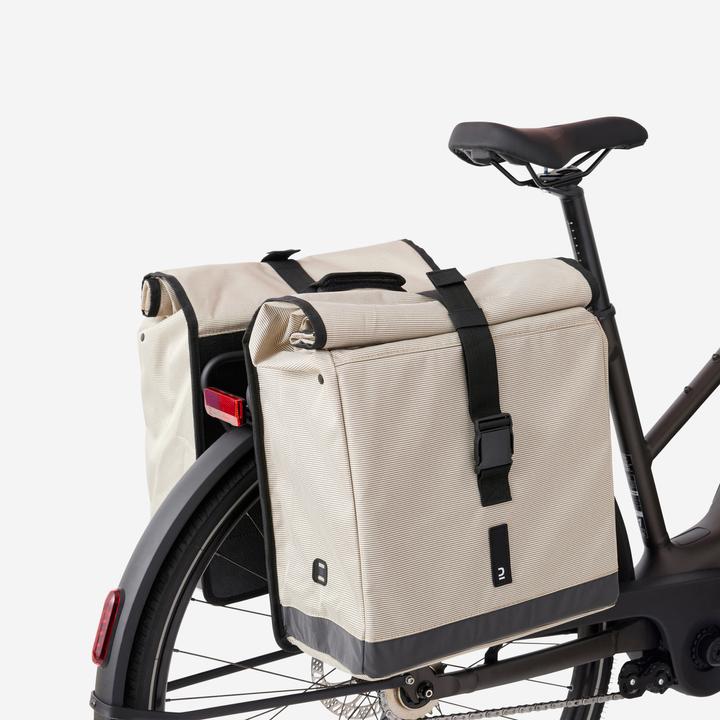 Immagine prodotto Decathlon Borsa bici doppia 500 2 × 20 litri beige (40 l, Borsa portapacchi)