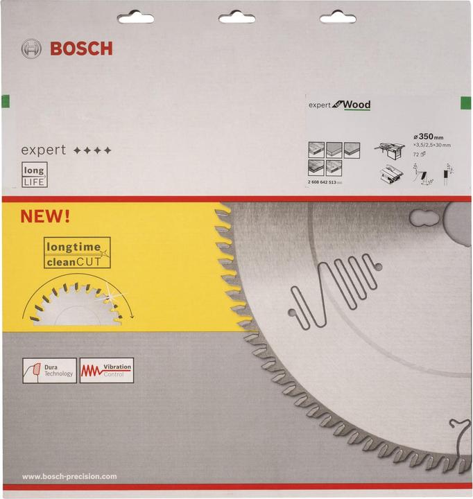 Produktbild Bosch Professional Zubehör Kreissägeblatt Expert for Wood, 350 x 30 x 3,5 mm, 72