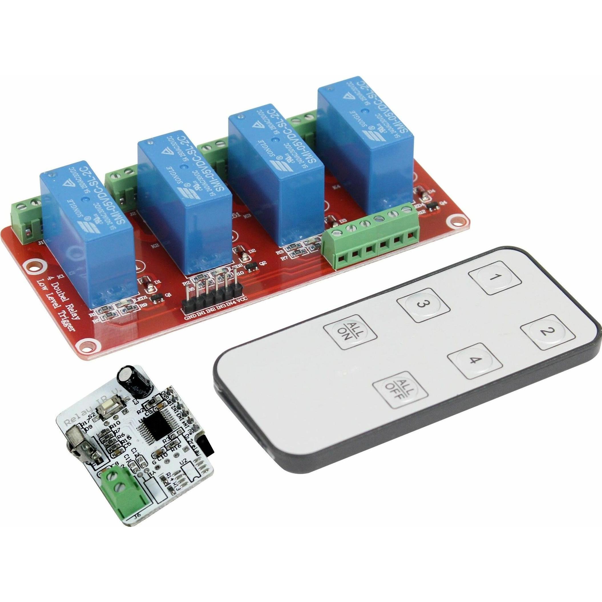 Allnet Modulo doppio relè a infrarossi 4duino a 4 canali, Scheda + Kit di sviluppo